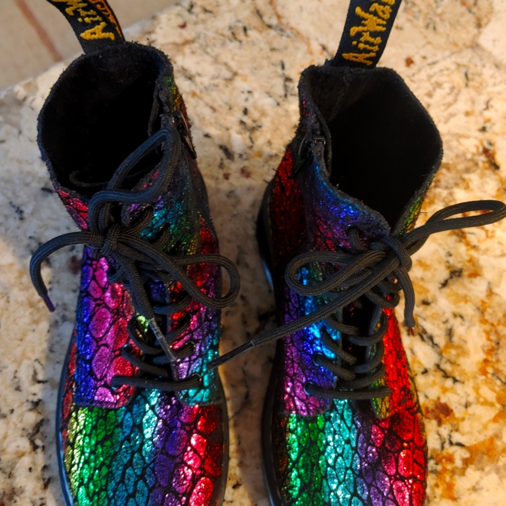Dr. Martens Sparkly Laced up Boots